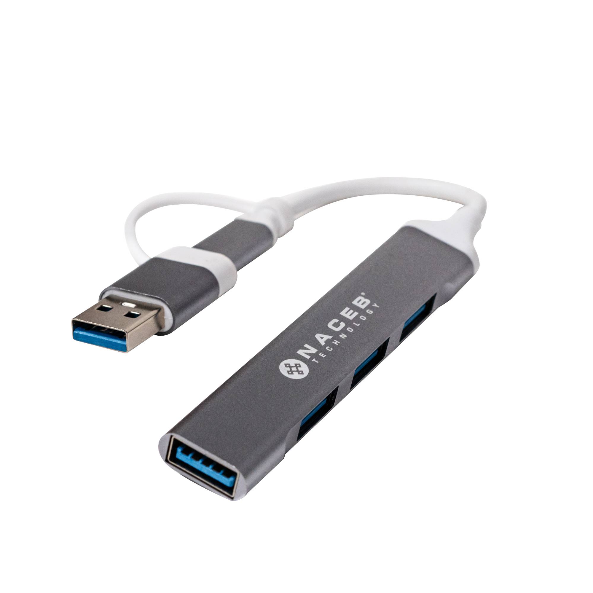 NACEB Hub Usb-C/A A 4 Puertos 1*Usb 3.0, 3*Usb2.0 NA-0124