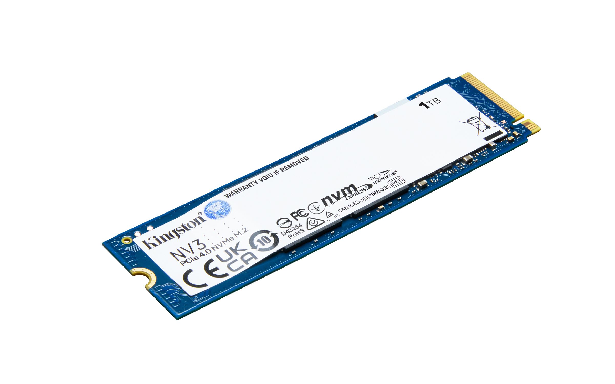 UNIDAD DE ESTADO SOLIDO KINGSTON NV3 1TB M.2 2280 NVME PCIE GEN 4X4 R.6000MB/S W.4000MB/S