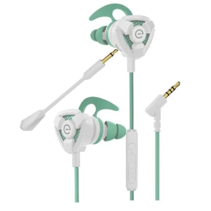 Audífonos EASY-LINE STORM, Blanco/Verde, 3.5 mm