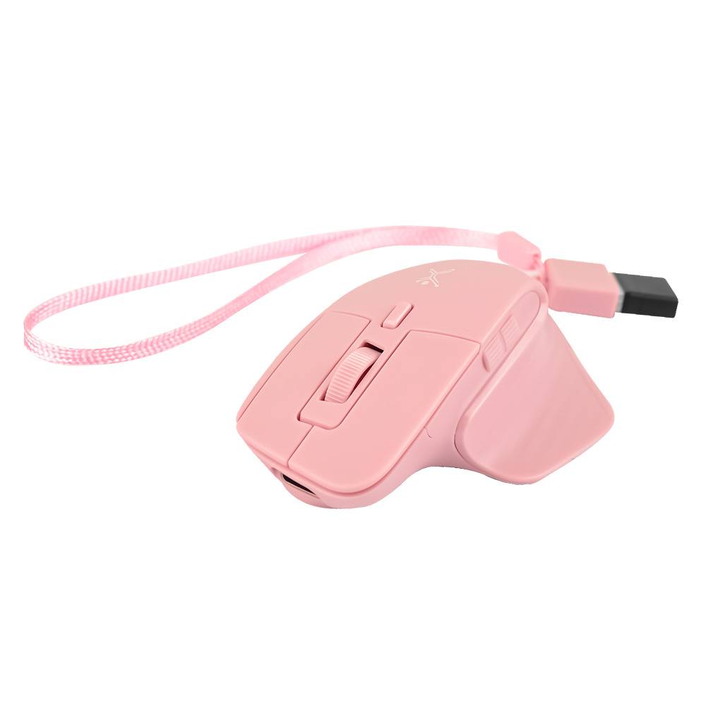 MINI RATÓN RECARGABLE PERFECT CHOICE CONEXIÓN Y CONECTOR DUAL - PIXIE ROSA