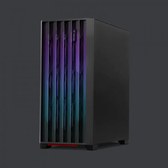 YEYIAN GABINETE GAMER YCM-APPHO-02 CON PANEL DE MALLA LATERAL, 3 VENTILADORES FRONTALES,MEDIA TORRE, ATX