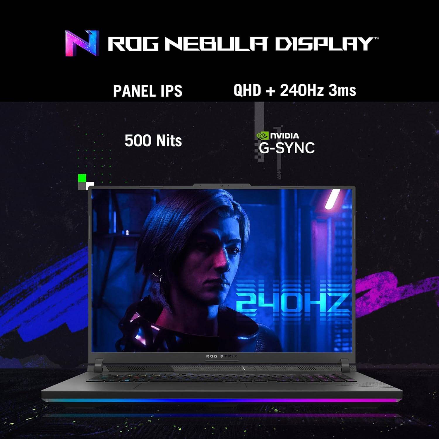 ASUS Laptop Gamer ROG Strix G18 - G814JIR-N6042X Intel Core i9-14900HX NVIDIA RTX 4070 32GB RAM 1TB SSD/Gris/Teclado en Español (Garantía en México)