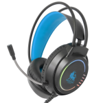 AUDIFONOS HEADSET GAMING OVER-EAR NBHG KIMERA RGB ALAMBRICO 3.5MM USB PC CONSOLAS CELULAR MICROFONO FLEXIBLE INC ADAPTADOR AZUL