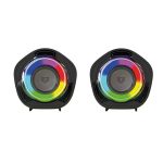 Bocinas 2.0 Gamer Glimm Penta BG545 Balam Rush Conexión Bluetooth 5.0/USB, Iluminación RGB 10 modos, 6w RMS. Sonido estéreo