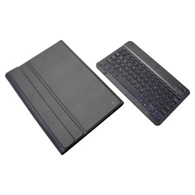 FUNDA PROTECTOR C/TECLADO RECARGABLE, MAGNÉTICO, RETROILUMINADO, RGB, BLUETOOTH V3.0