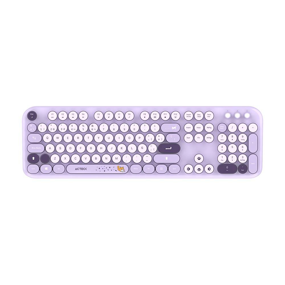 Kit Teclado y mouse Inalámbricos 2.4hz Creator Chic K-Colors MK485 Advanced Series Teclado Inalambrico Dongle 2.4Mhz, Rango 10m, 105 teclas