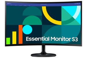 Monitor Samsung 27 Pulgadas Essential, FHD, Curvatura 1800R, 75Hz, 4ms, color Negro, LS27C360EALXZX