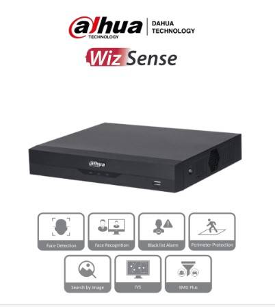 NVR 8MP, 4 Ch IP PoE, WizSense, Rendimiento 80Mbps, HDMI y VGA, Reconocimiento Facial, Protección Perimetral, SMD Plus, 1 Bahía Disco Duro 10 TB