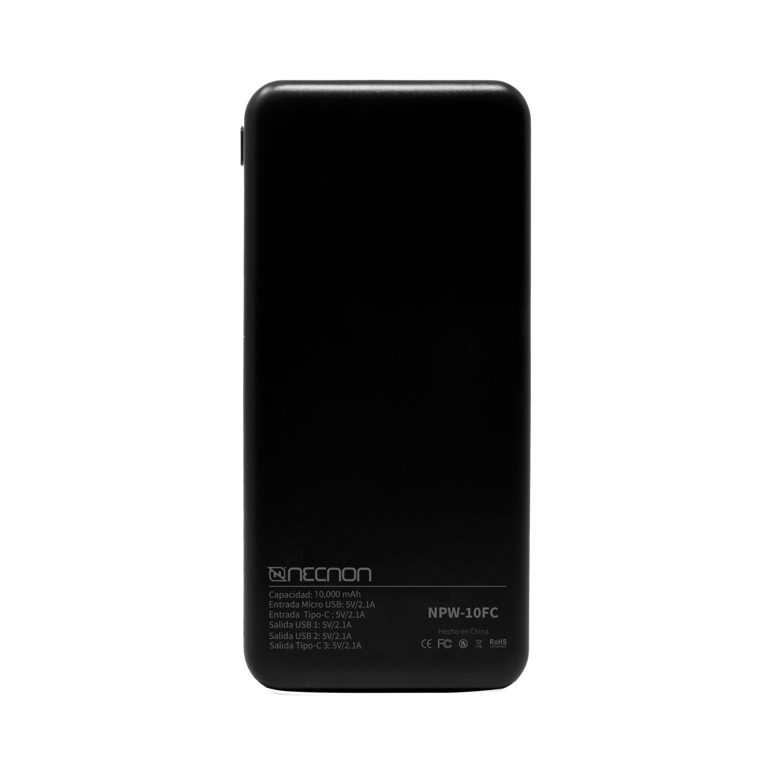 Power Bank NPW-10FC Necnon 10000mAh Carga 2.1A 2 A 3 Cargas