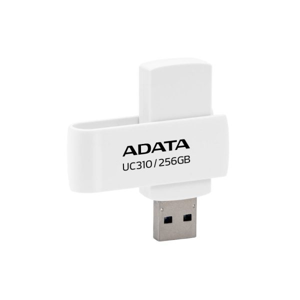 Memoria USB de 256GB UR310 3.2 Gen 1 (retro compatible 3.0 y 2.0), diseño material reciclado sin tapa. BLANCO. UC310-256G-RWH