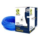 Bobina UTP, CAT6, 305 m, Interior, Azul, CCA, en Caja Protectora, c/Tubo Despachador, Metreada, Ideal p/RED / CCTV, BROBOTIX 6006795