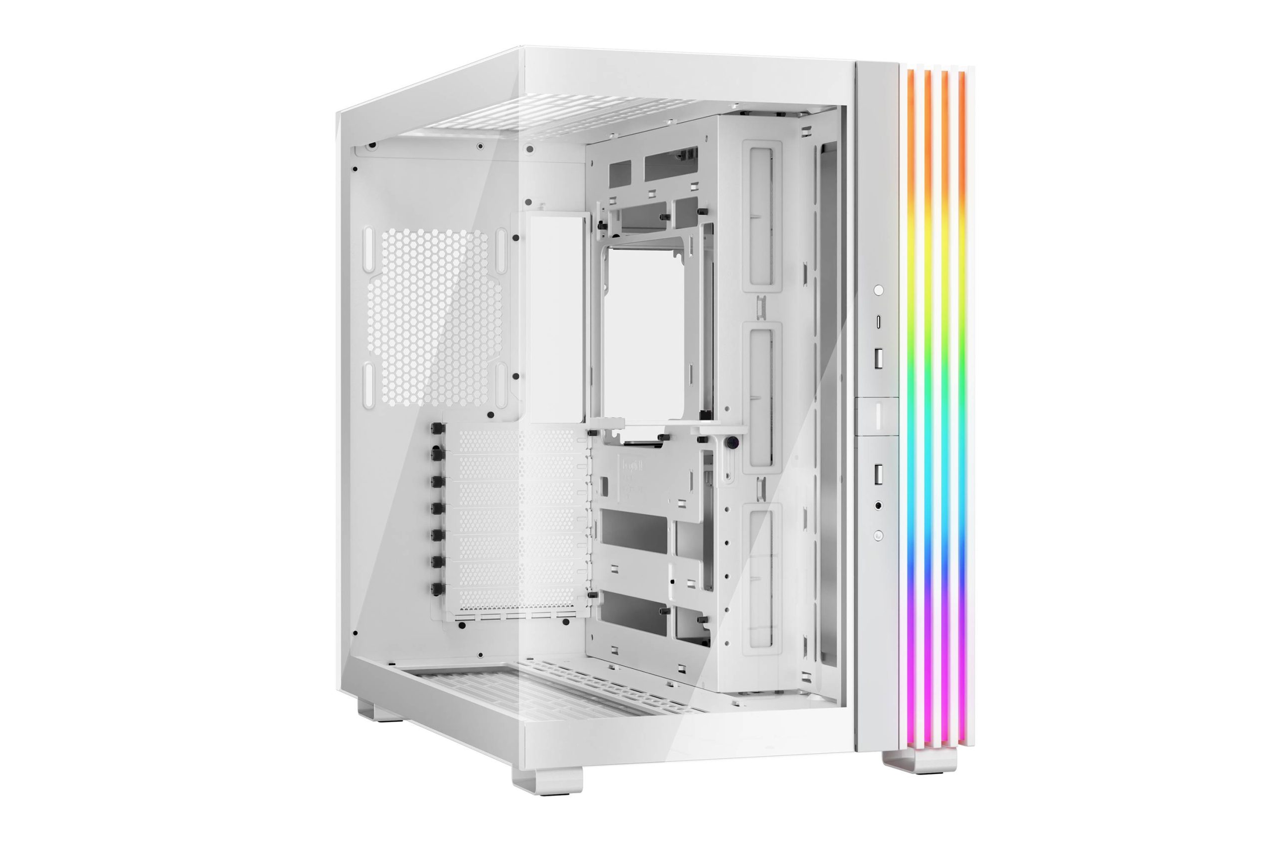 GABINETE be quiet! Light Base 600 DX White BGW66 Panel frontal y lateral con ventana completa, Iluminación LED ARGB