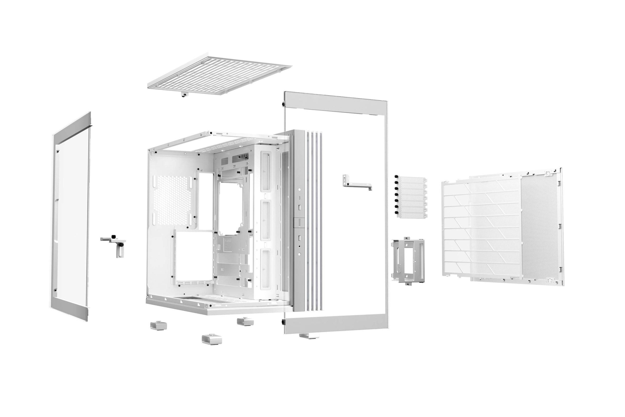 GABINETE be quiet! Light Base 600 DX White BGW66 Panel frontal y lateral con ventana completa, Iluminación LED ARGB