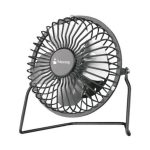 Mini Ventilador de Escritorio Nextep NE-690 metálico color gris con conexión de USB
