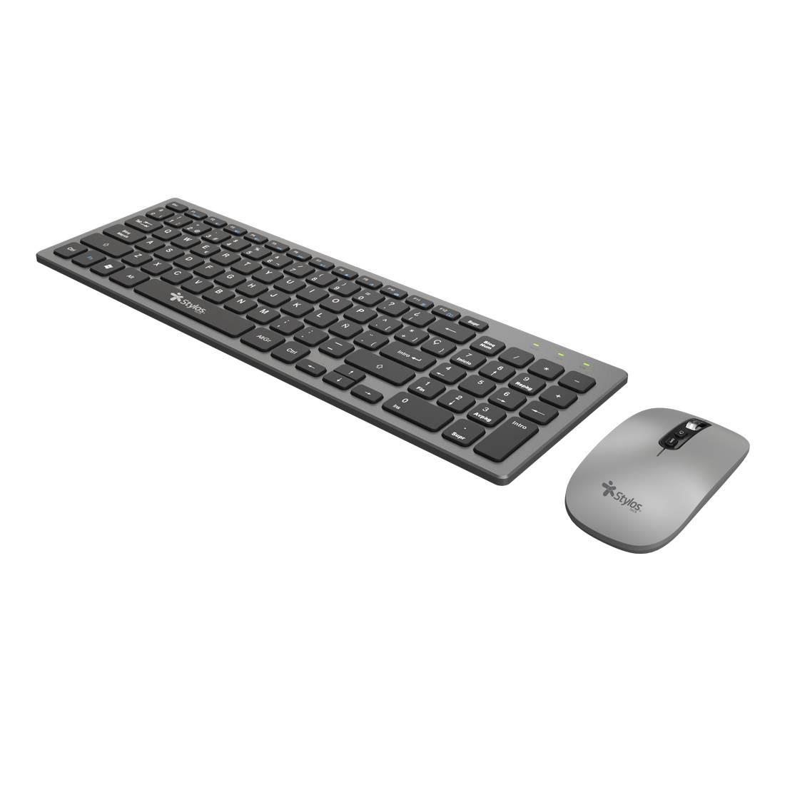 Combo Inalámbrico Recargable 2 en 1 Stylos STPKTM6G Teclado 96% Membrana 96 teclas Conexión USB Nano