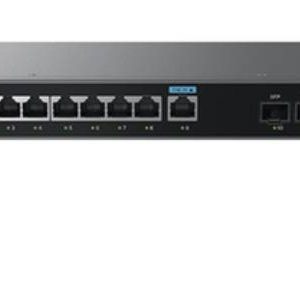 Router Gigabit VPN con 2 puertos Gigabit SFP y 9 puertos Gigabit Etherne, 2.2Gbps, Soporta hasta 100 tuneles VPN, compatible con GWN Cloud
