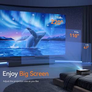 Vankyo Proyector Lesisure 495W, Proyector Full HD, doble banda 2.4/5G WIFI, Bluetooth 5.1 para audio, entradas HMDI, 220 lumenes