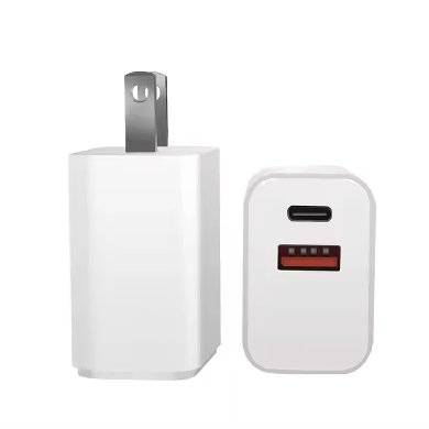 Cargador Carga Rápida, Dual USB V3.0 38W, 1 Puerto Tipo A y 1 Puerto Tipo C, Blanco, BROBOTIX 6005552