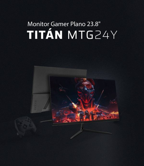 Monitor Gaming 23.8 Pulgadas 180hz TITAN MTG24Y Panel VA, Plano, Resolución: 1920 x 1080 FHD