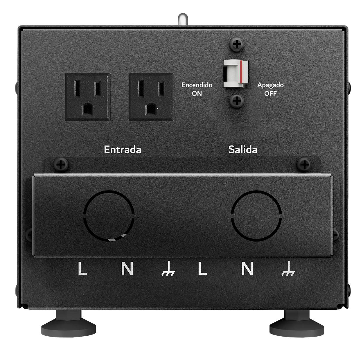 Regulador de Voltaje COMPLET X-POWER 3000 VA/3000 W 120V . Terminales de conexión y 2 contactos NEMA 5-15R, Supresor de picos de voltaje 504 J , P/N ERV-1