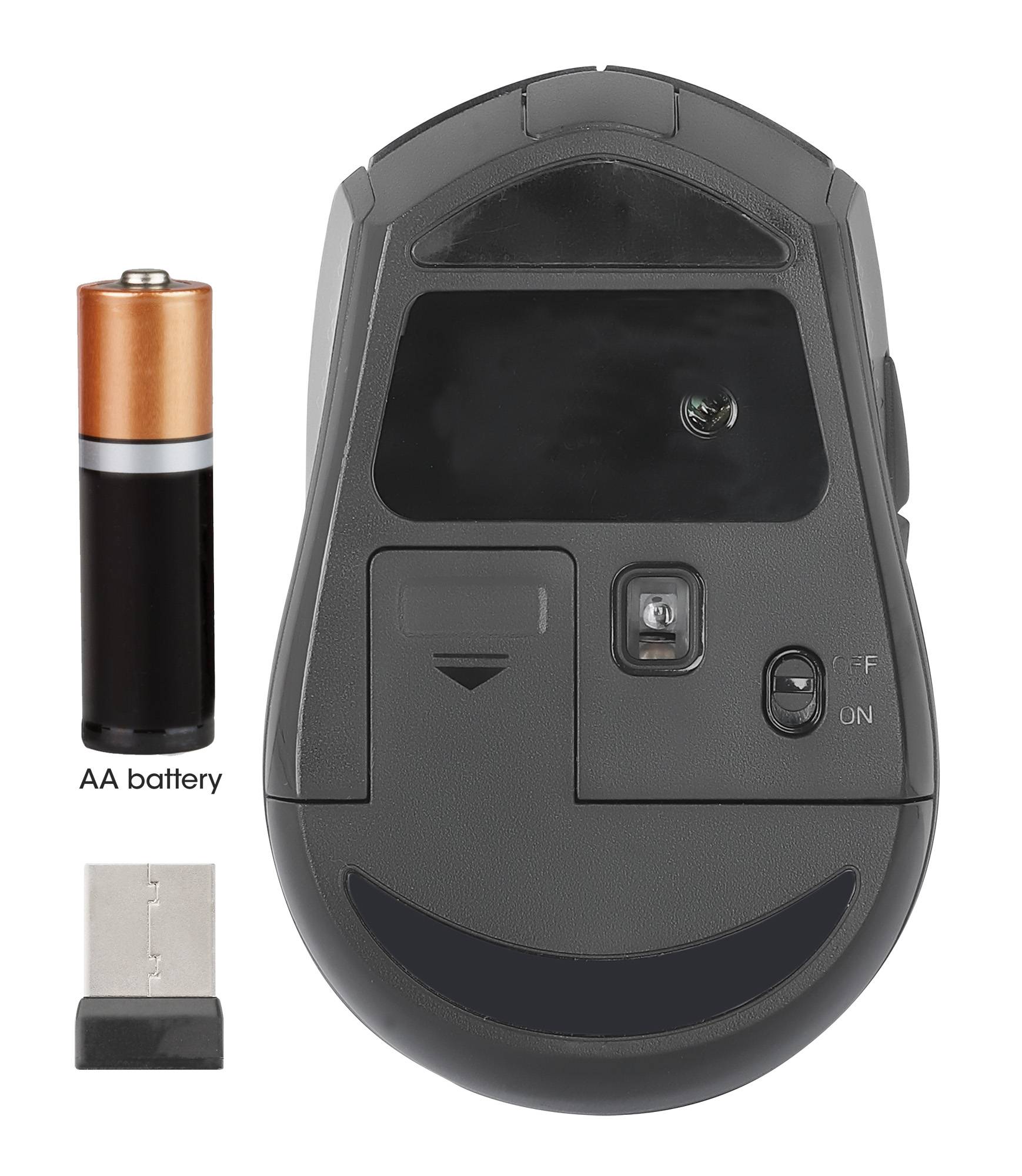 190343 Mouse Optico Inalambrico Negro.
