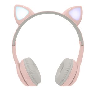 Audífonos Bluetooth Inalámbricos para Niños Luz LED Catto Rosa | PERFECT CHOICE