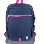 Backpack RAINBOW TZLBP26-A&nbsp; TECHZONE COLORS 16, color Azul con detalles gris y rosa, 100% Poliester GARANTIA LIMITADA DE POR VIDA.