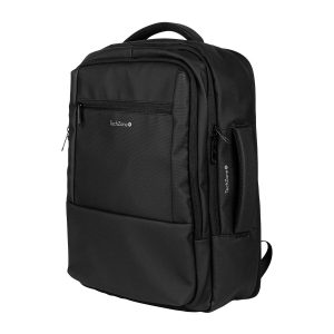 Backpack URBANBIZ TZLBP32 TECHZONE 16, resistente a salpicaduras 100% Poliéster, color Negro, GARANTIA LIMITADA DE POR VIDA.