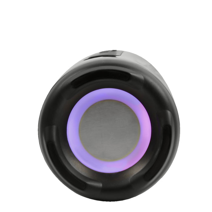 Bocina portátil transparente con micrófonos 15W Contra Agua Cosmo Color Negro | PERFECT CHOICE