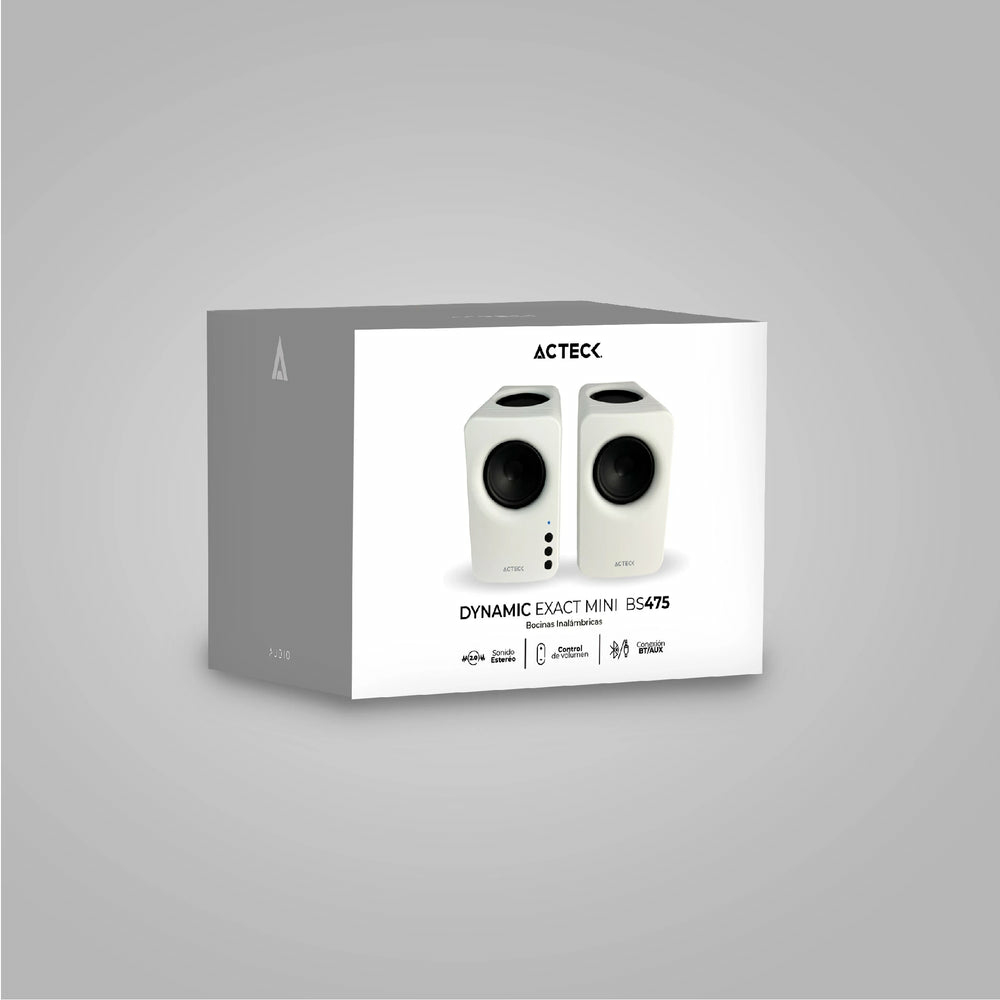 Bocinas Bluetooth Dynamic Exact Mini BS475 Advance Series, Sonido Estéreo 2.0,Potencia 10w RMS, Conexiones: Bluetooth 5.3v, Auxiliar, Adaptador de Corrient
