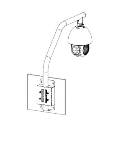 DAHUA DH-PFB303S - Soporte para Montaje en Parapeto/ Giratorio/ Diseño Estetico/ Compatible con Camaras PTZ Dahua de las Series SD59/ SD50/ SD40