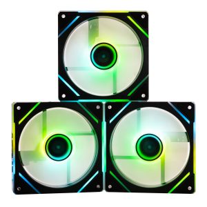 KIT DE 3 VENTILADORES NEGRO NA-0650N