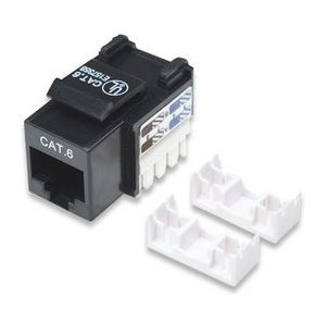 Keystone Jack INTELLINET, Cat 6, De plástico, Negro