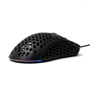 Mouse Gamer Ultraligero Anti-sudoración 12800 DPI Litebee Color Negro | VORTRED