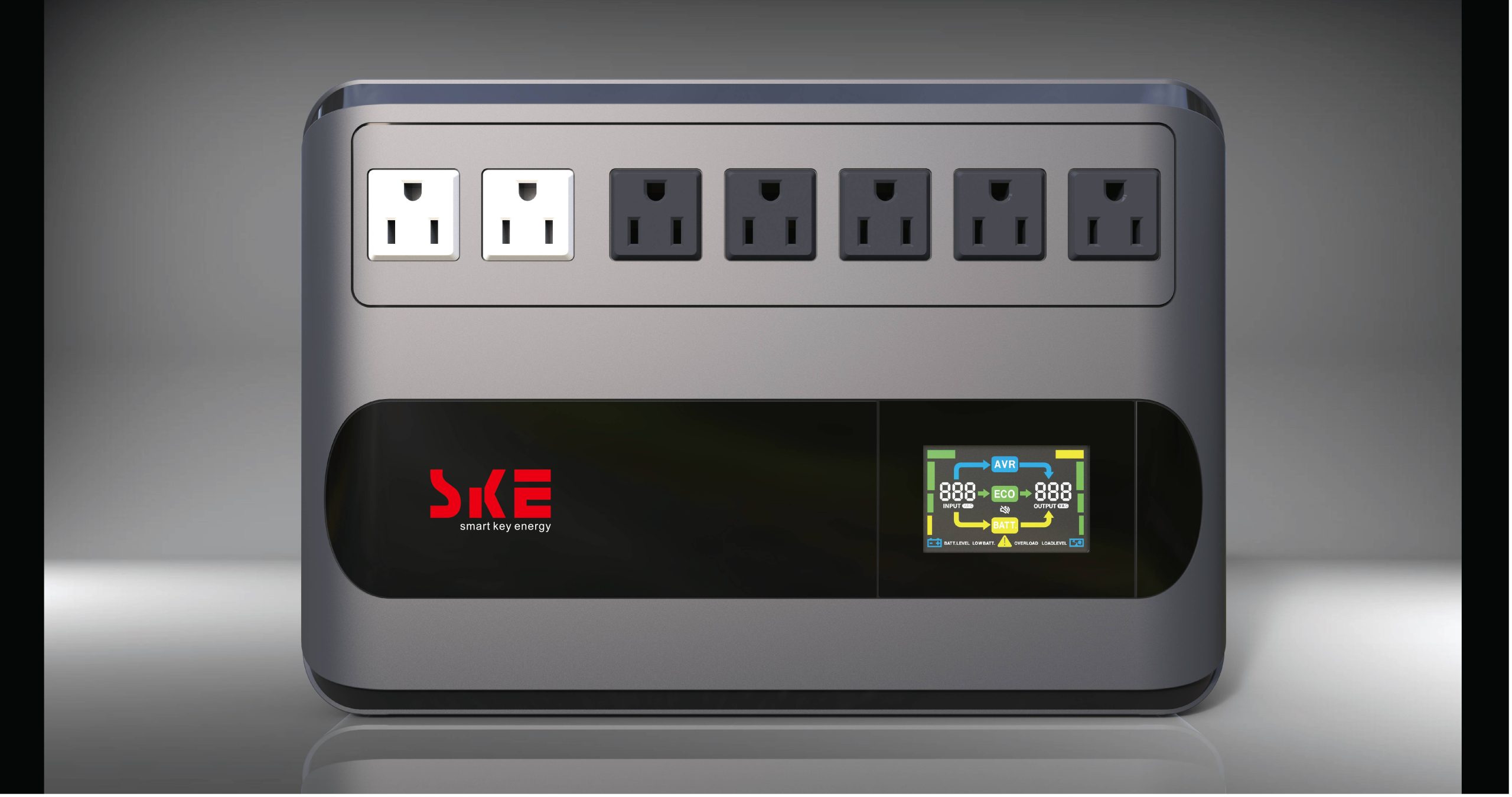 No Break Interactivo SKE Energy GF1000 1000va/600w, Color Plata y Negro, Voltaje de Entrada y Salida 120V