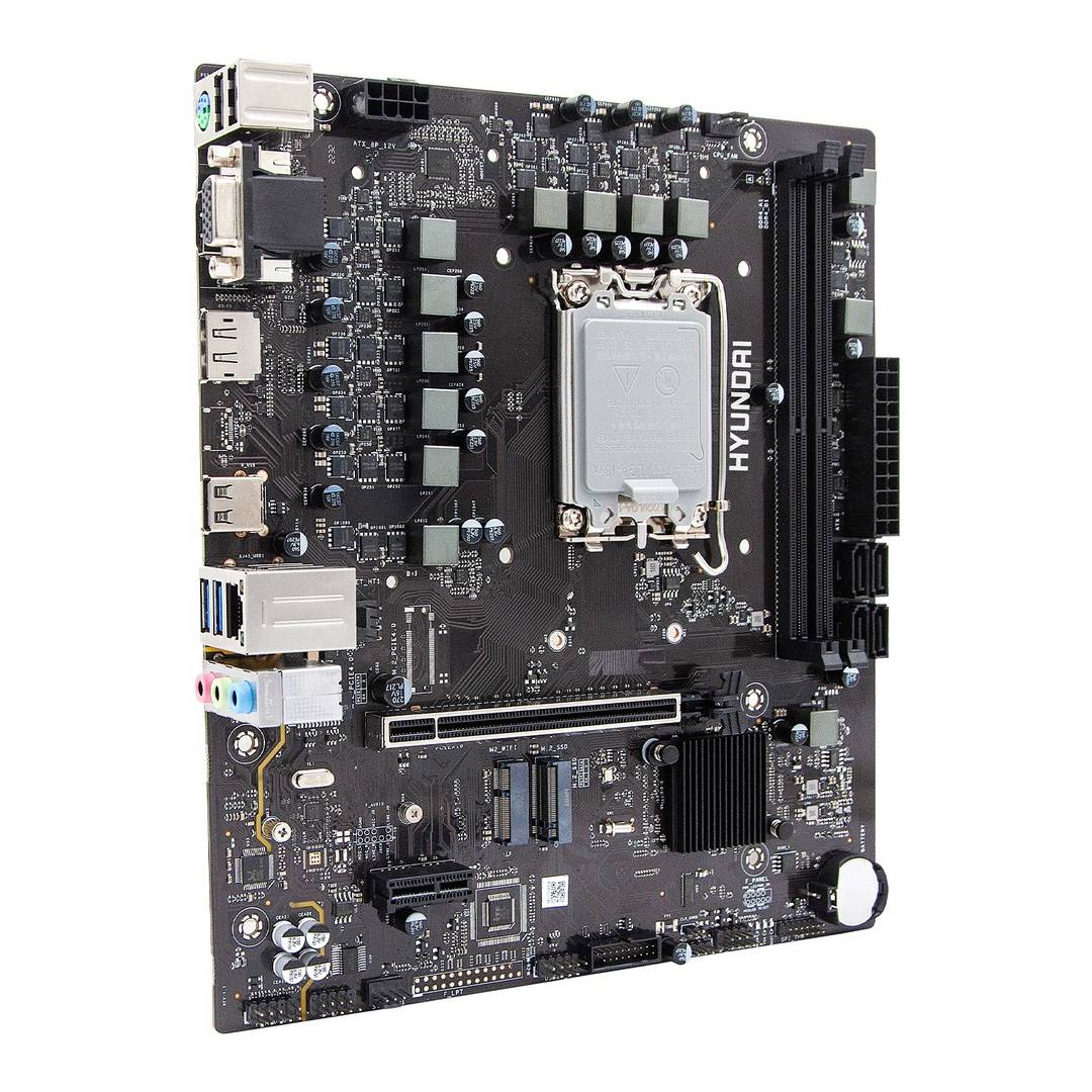 Tarjeta Madre H610A Hyundai, Intel 12ª y 13ª Generacion i3, i5, i7,Pentium y Celeron, LGA 1700, DDR4DIMM hasta 64GB