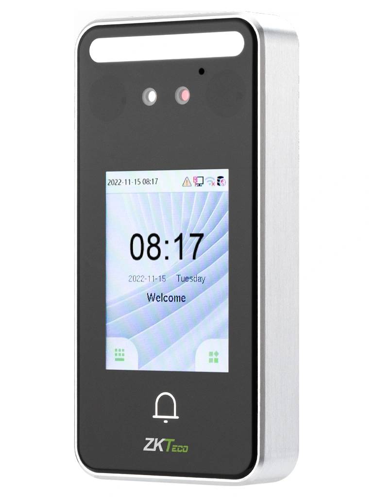 ZKTECO SpeedFaceV3LITE - Control de Acceso y Asistencia Visible Light Facial (500 Rostros), Tarjeta ID 125 (3000), 200,000 Eventos, IP65, TCP/IP