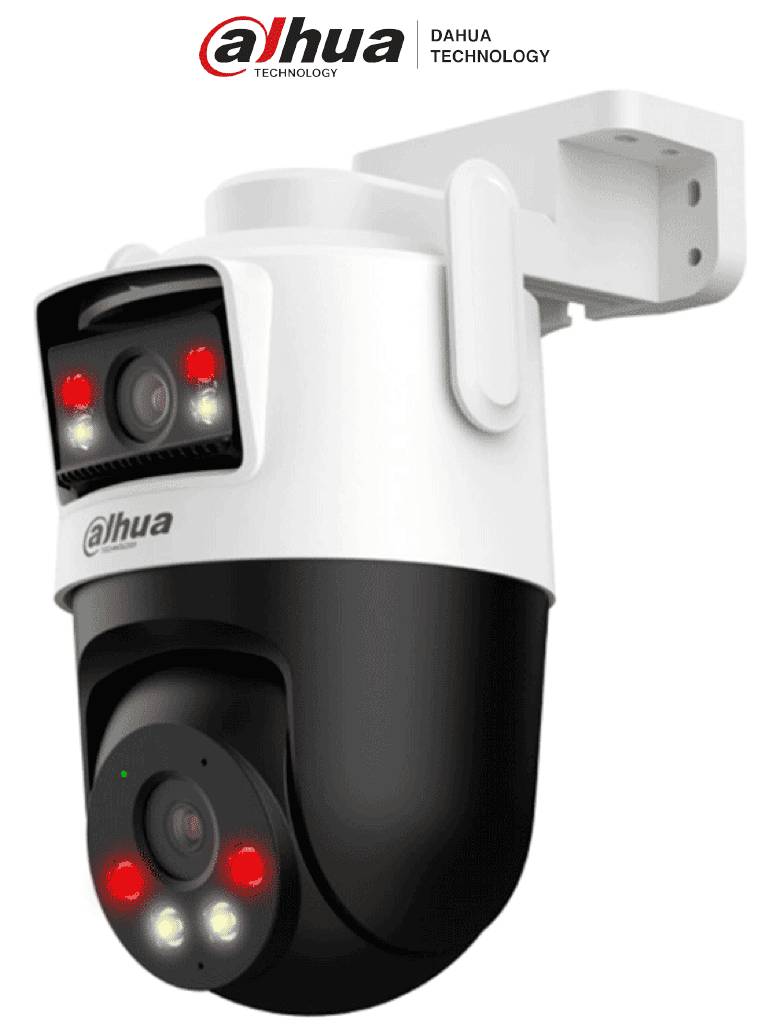 Cámara DAHUA IPC-WPT1339DD-SW-3E2-PV, Cámara IP PT Wifi Dual de 6 Megapíxeles, Dos lentes de 3 MP cada uno (fijo y PT)