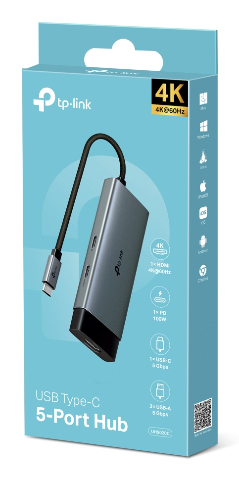 Concentrador USB tipo C 5 en 1 (UH5020C)