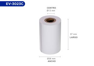 EVOTEC CAJA CON 160 ROLLOS DE PAPEL TERMICO 57*36mm EV-3023 TR5736