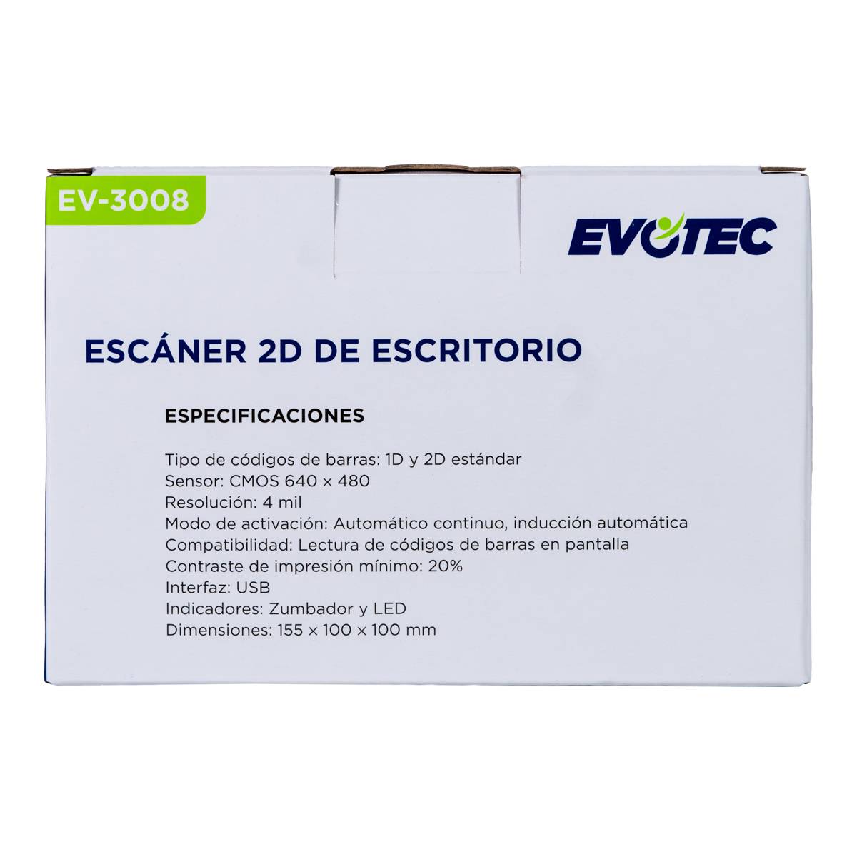 EVOTEC ESCANER DE CODIGOS DE BARRAS 2D EV-3008