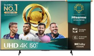 Televisor Hisense 50A65NV, 50 pulgadas, LED 4K UHD, 3840 x 2160 Pixeles, VIDAA SMART TV