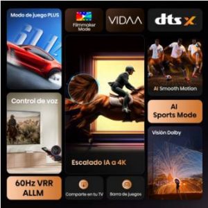 Televisor Hisense 85A65NV, 85 pulgadas, LED 4K UHD, 3840 x 2160 Pixeles, VIDAA SMART TV