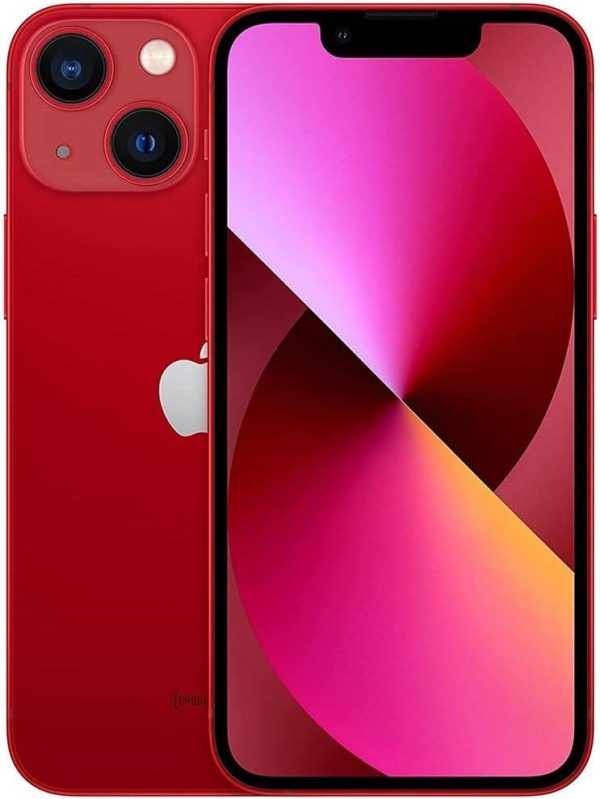 Apple iPhone 13, 128 GB, Rojo - Totalmente Desbloqueado (Reacondicionado Grado A) Incluye Mica de Cristal templado 9D, Cable de Datos y Cargador de 20W
