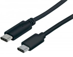 Cable USB C a USB C MANHATTAN 353342, USB C, USB C, Macho/Macho, Negro