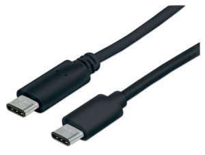 Cable USB C a USB C MANHATTAN 353342, USB C, USB C, Macho/Macho, Negro