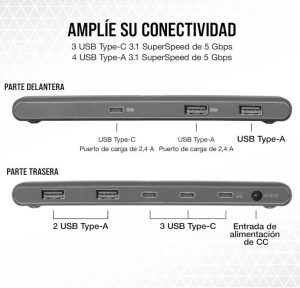 HUB CORSAIR USB-C 7-Port CU-9000003-NA