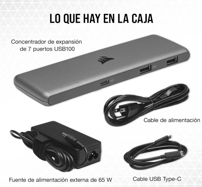 HUB CORSAIR USB-C 7-Port CU-9000003-NA