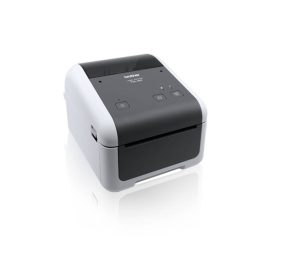 Impresora de etiquetas Brother TD4410D, térmica directa, USB, Serial RS232C, imprime etiquetas de hasta 4.3 pulgadas de ancho