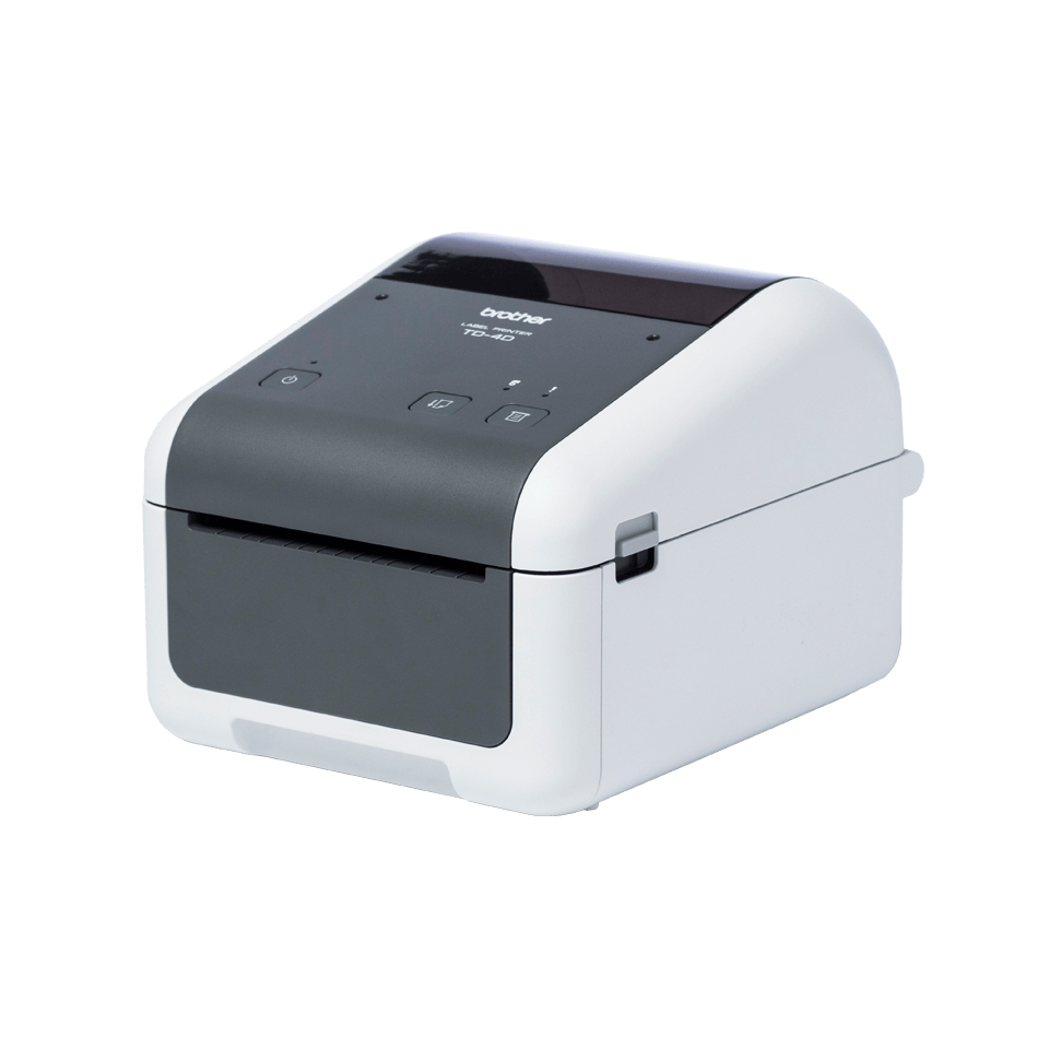 Impresora de etiquetas Brother TD4410D, térmica directa, USB, Serial RS232C, imprime etiquetas de hasta 4.3 pulgadas de ancho